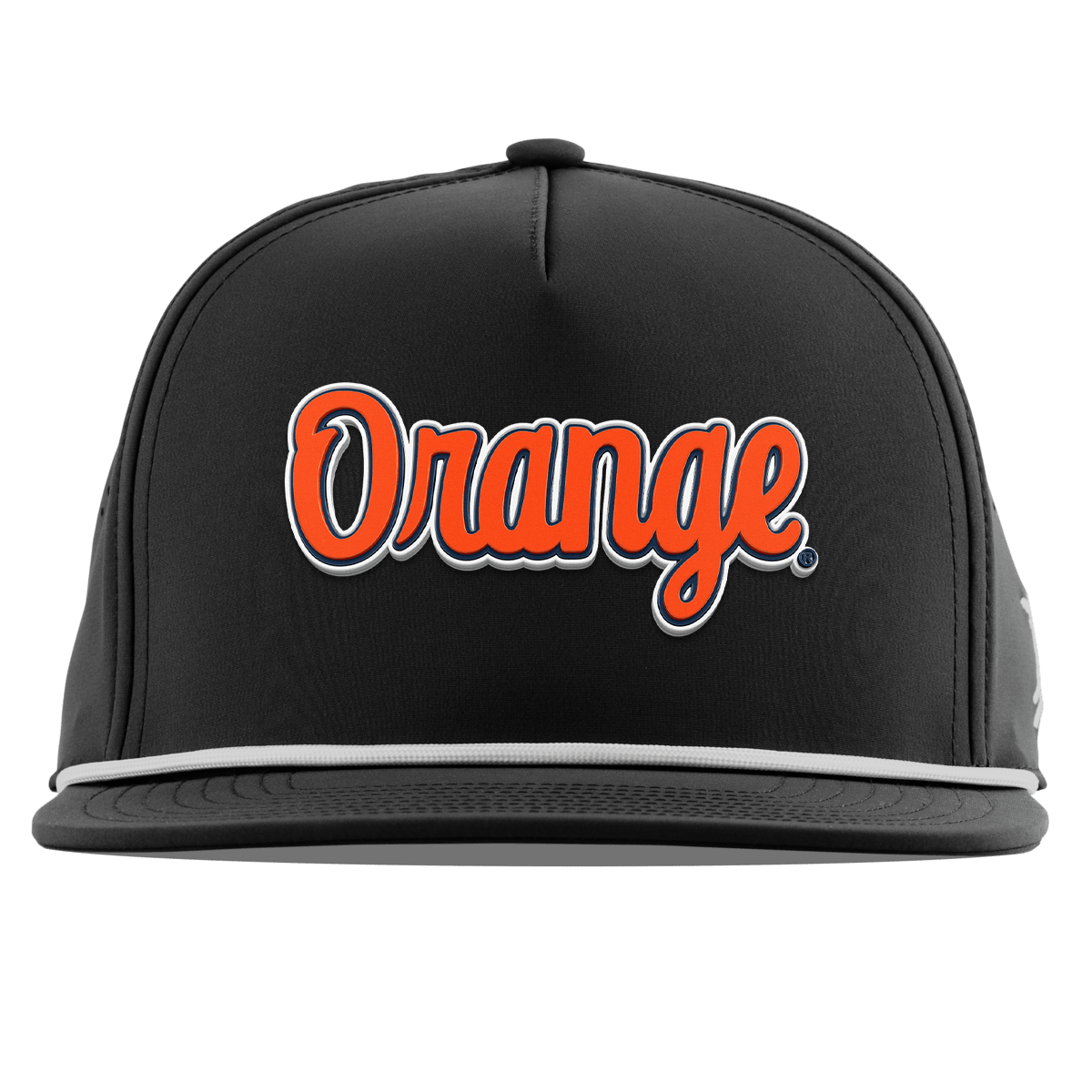 Syracuse University "Orange Throwback Script" Flat 5 Panel Rope Black