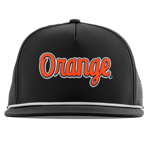 Syracuse University "Orange Throwback Script" Flat 5 Panel Rope Black