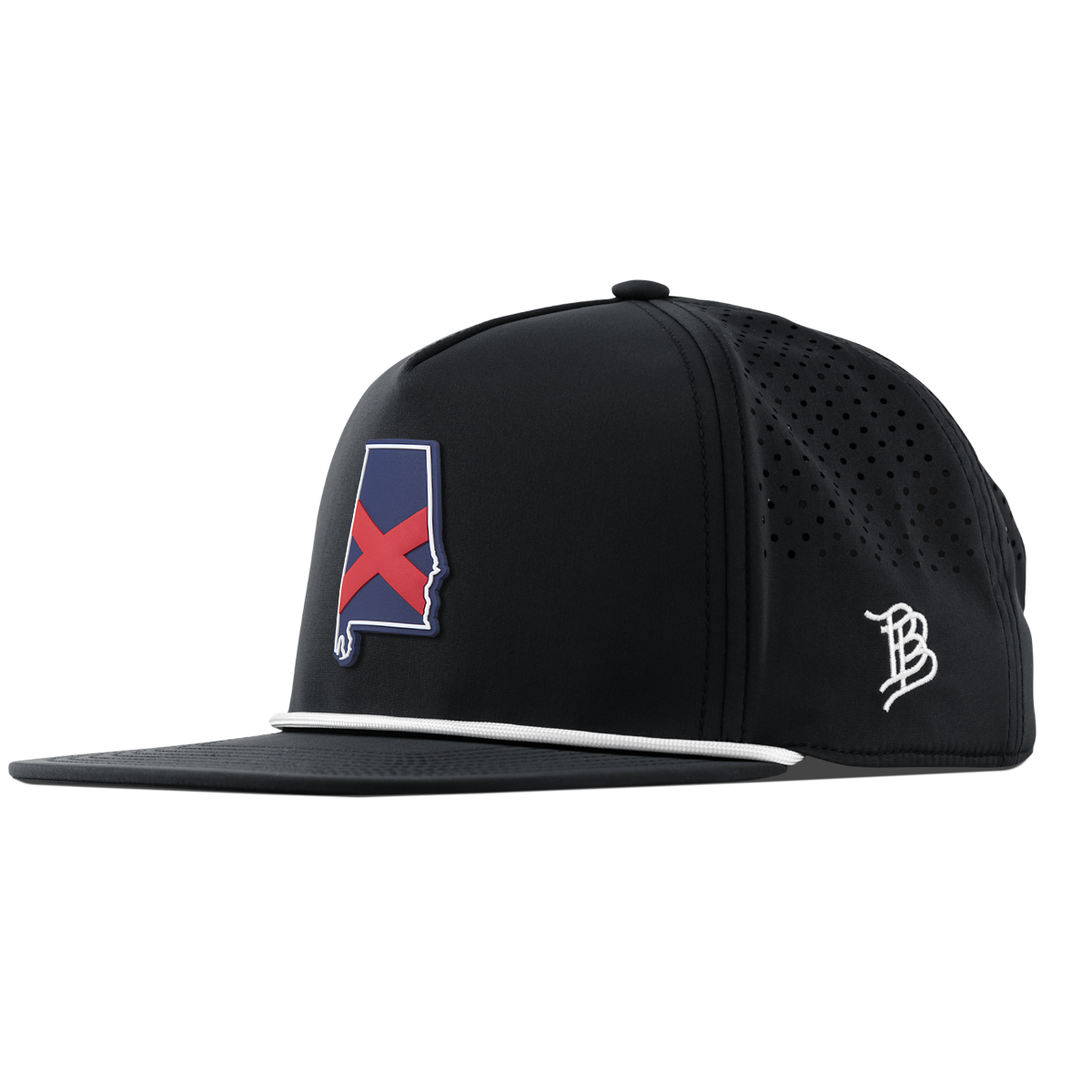 Alabama Patriot Series Flat 5 Panel Rope Black