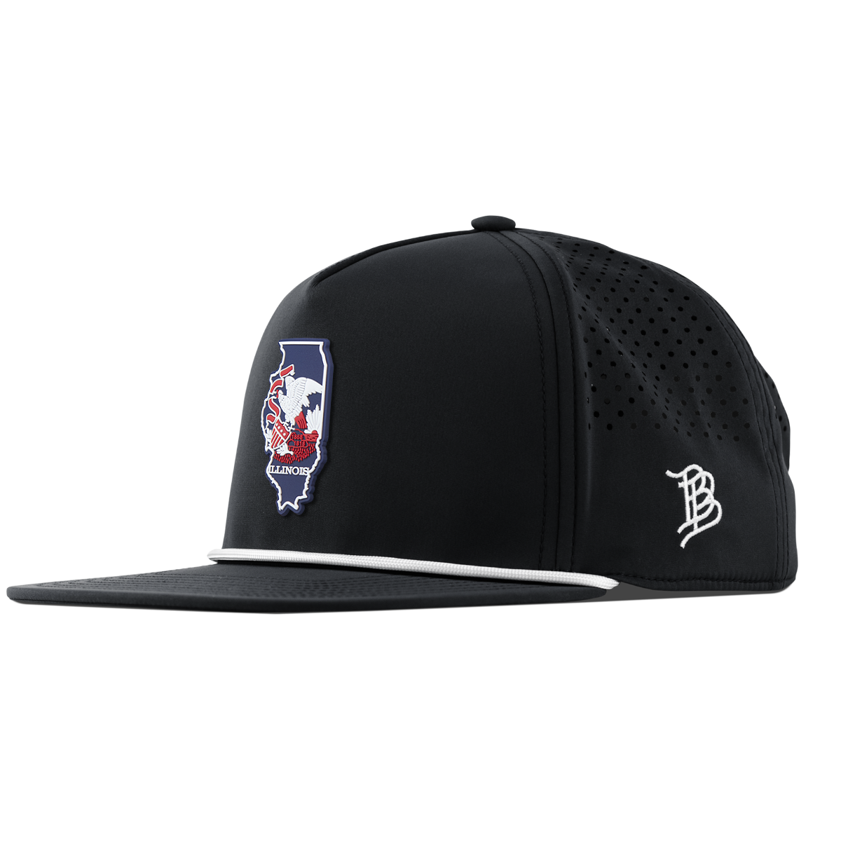 Illinois Patriot Series Flat 5 Panel Rope Black