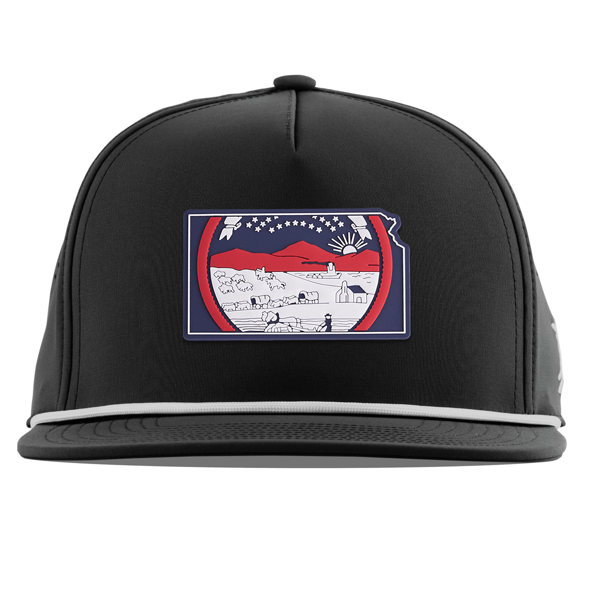 Kansas Patriot Series Flat 5 Panel Rope Black