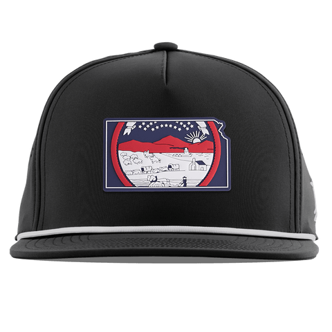 Kansas Patriot Series Flat 5 Panel Rope Black