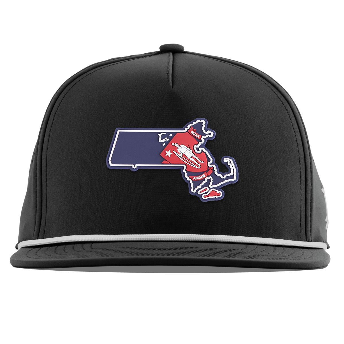 Massachusetts Patriot Series Flat 5 Panel Rope Black