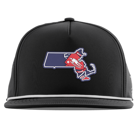 Massachusetts Patriot Series Flat 5 Panel Rope Black