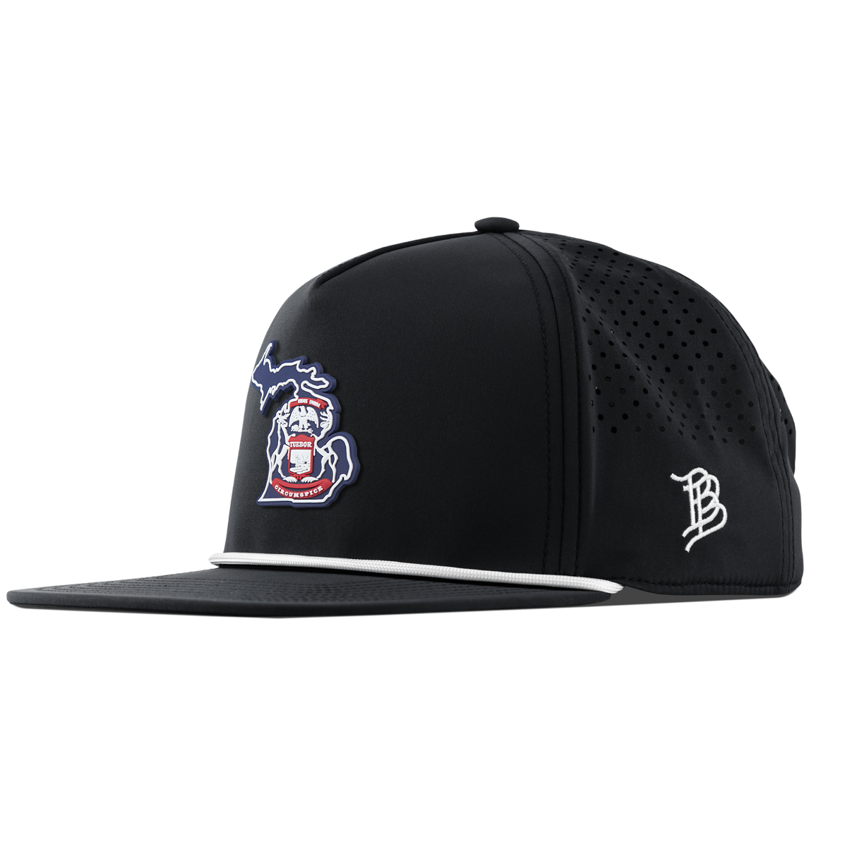 Michigan Patriot Series Flat 5 Panel Rope Black