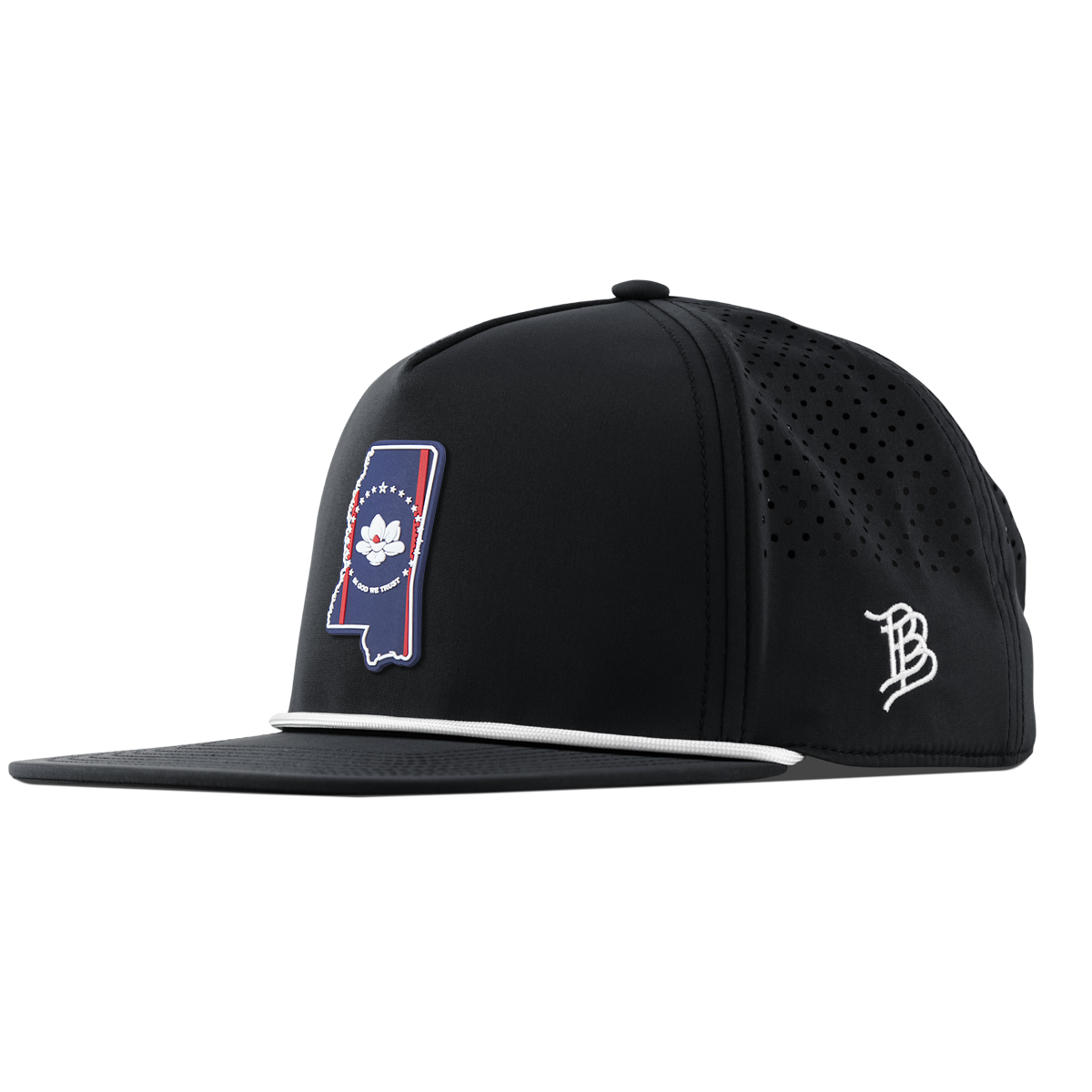 Mississippi Patriot Series Flat 5 Panel Rope Black