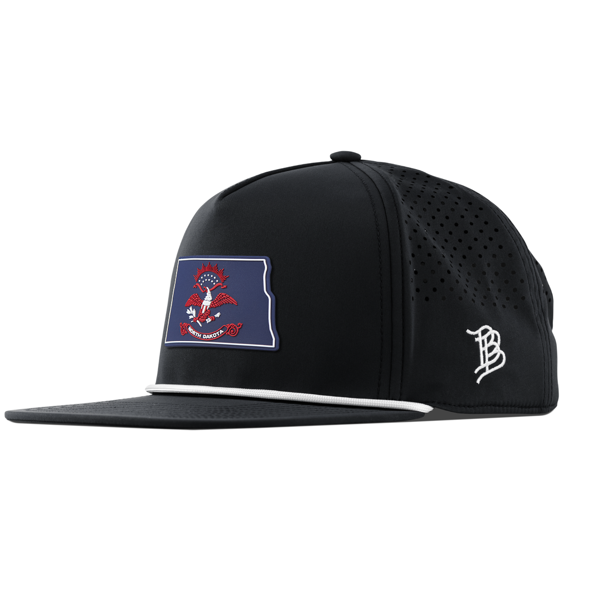 North Dakota Patriot Series Flat 5 Panel Rope Black