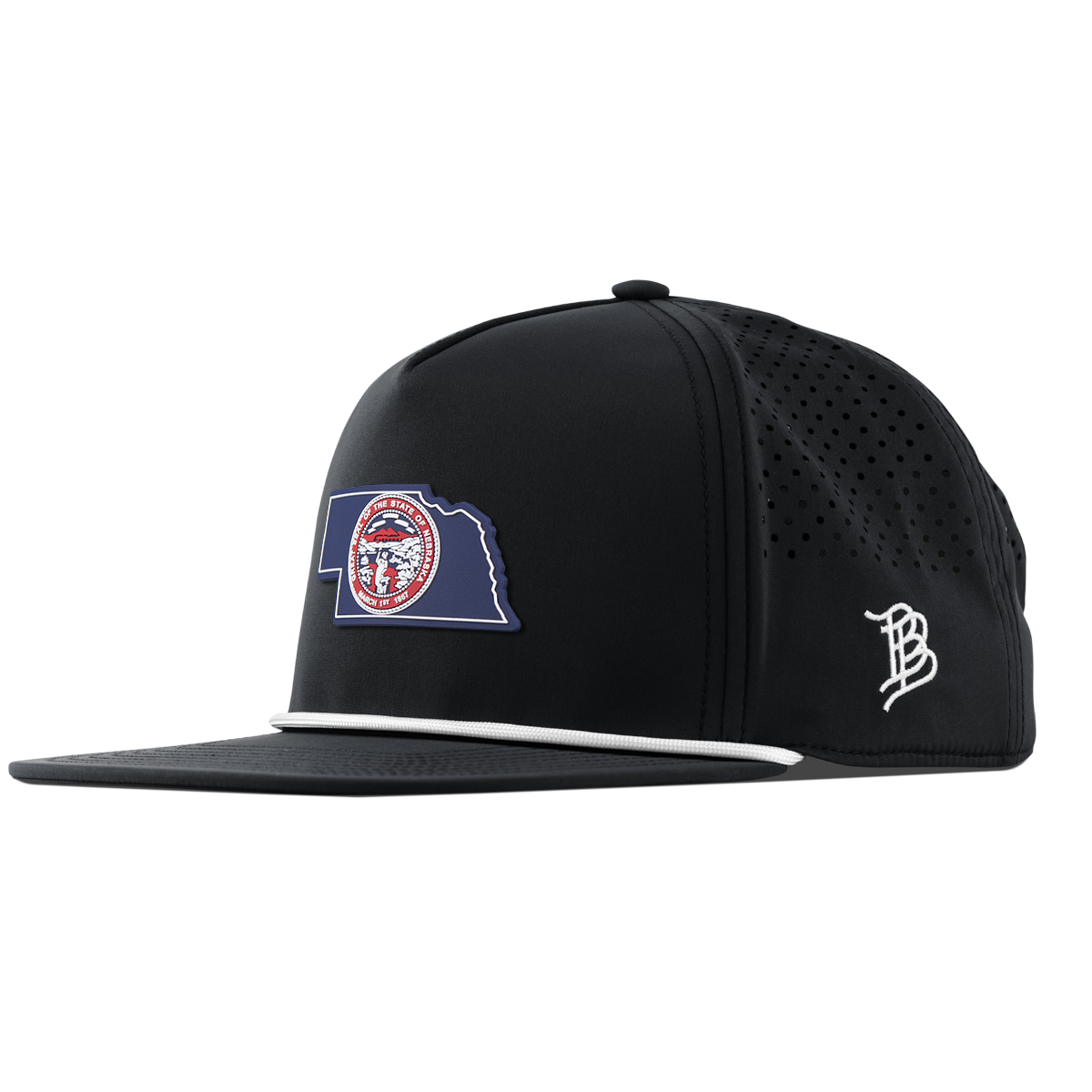 Nebraska Patriot Series Flat 5 Panel Rope Black