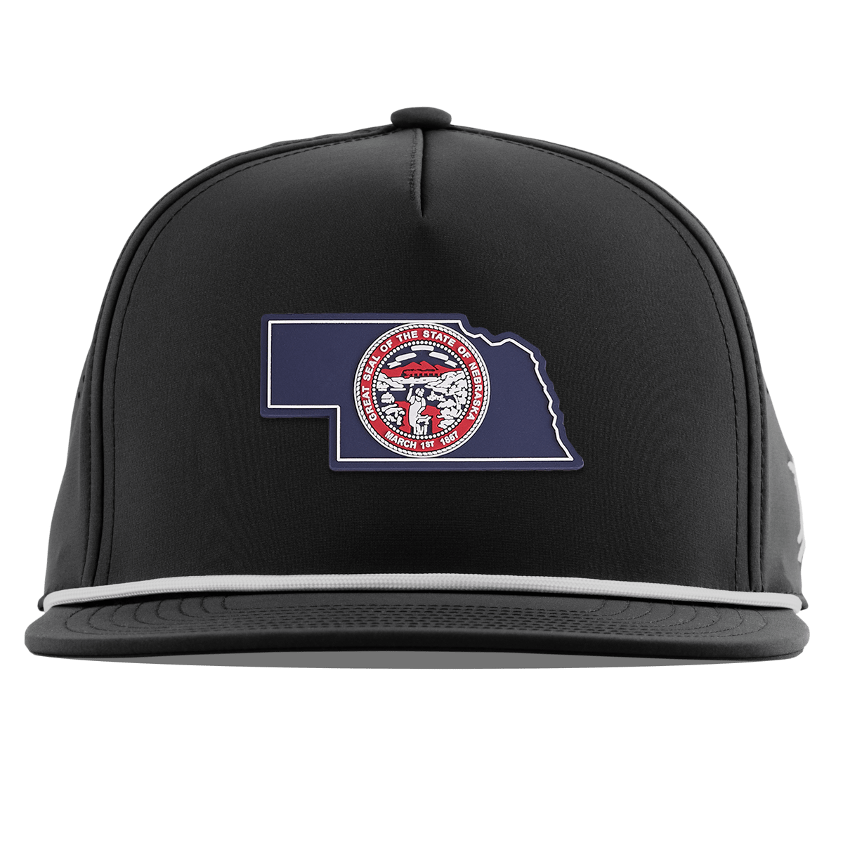 Nebraska Patriot Series Flat 5 Panel Rope Black