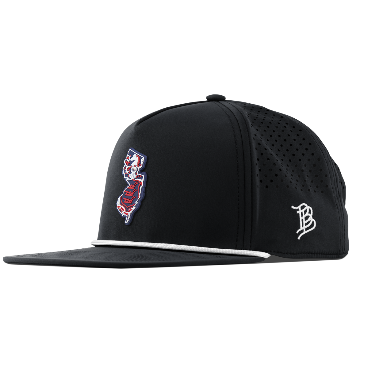 New Jersey Patriot Series Flat 5 Panel Rope Black
