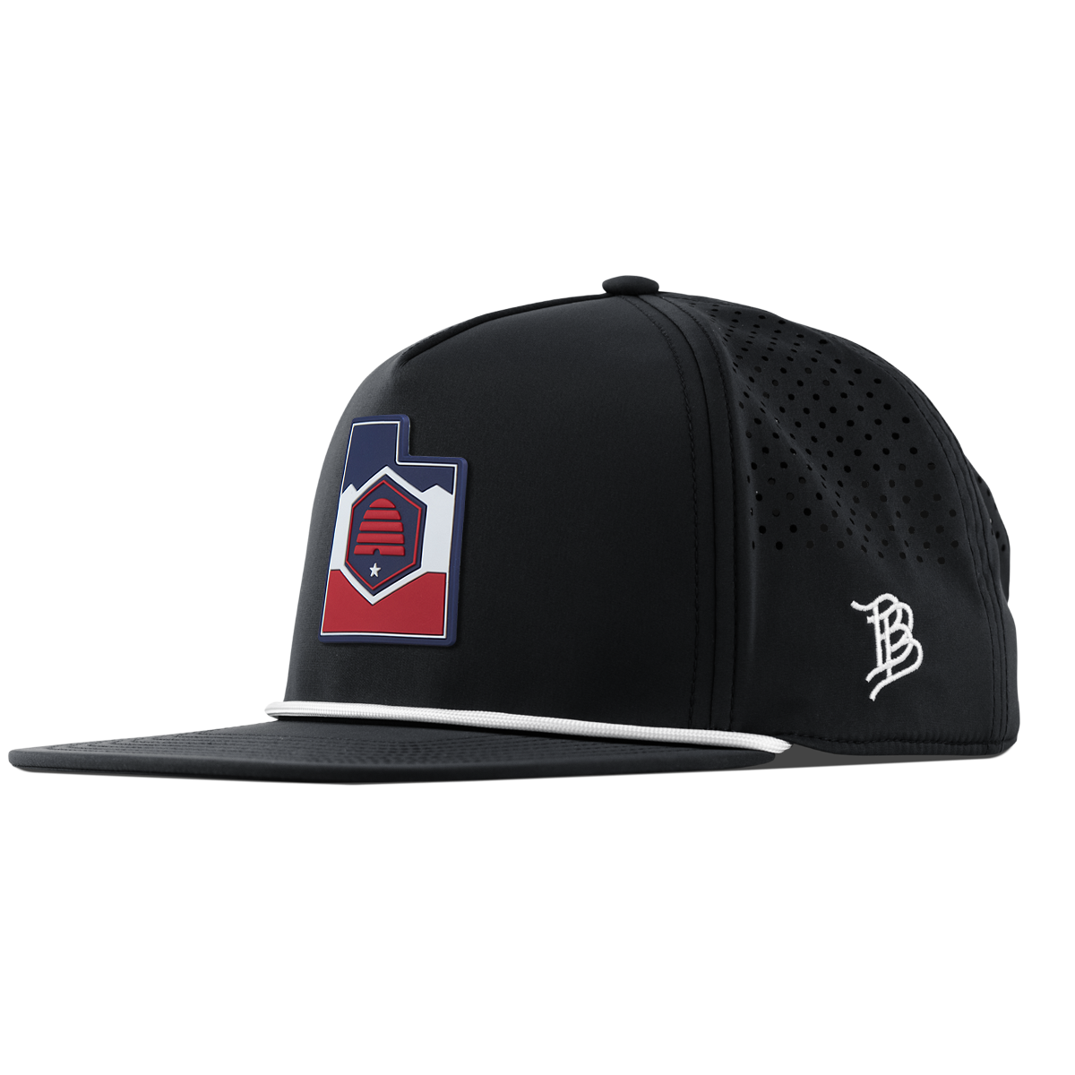 Utah Patriot Series Flat 5 Panel Rope Black