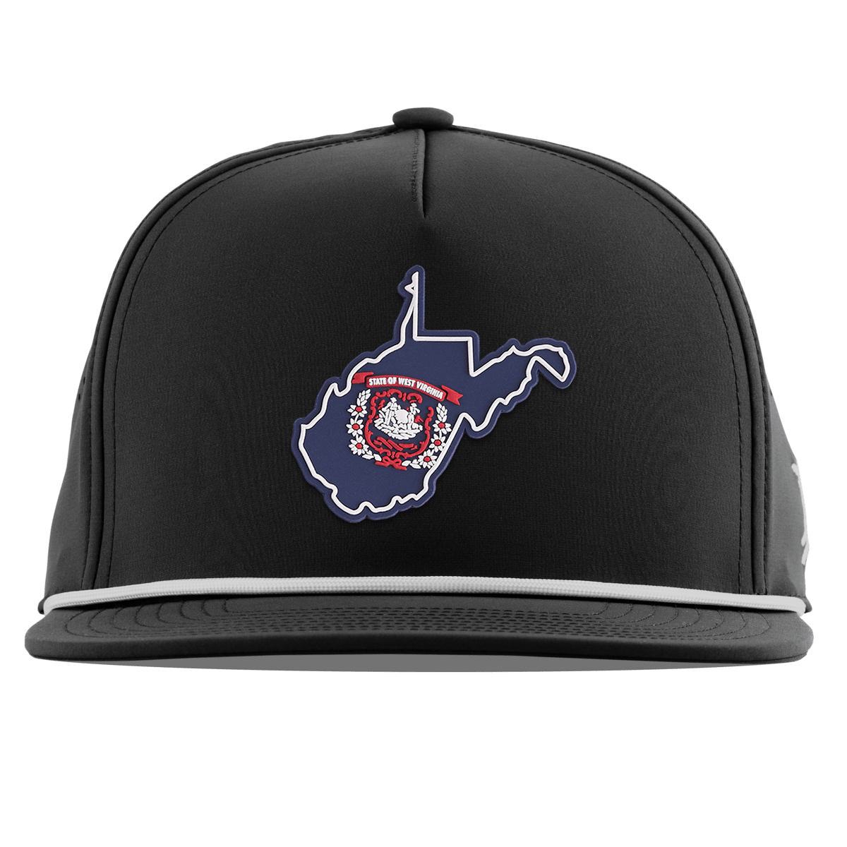 West Virginia Patriot Series Flat 5 Panel Rope Black