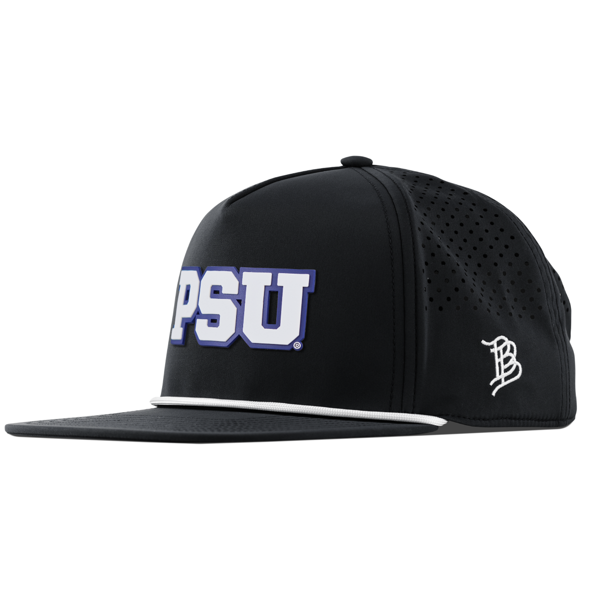 Pennsylvania State University "Penn State Block" Flat 5 Panel Rope Black