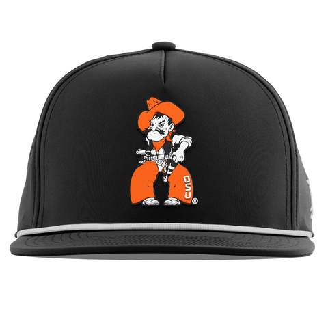 Oklahoma State University "Pistol Pete Quickdraw" Flat 5 Panel Rope Black