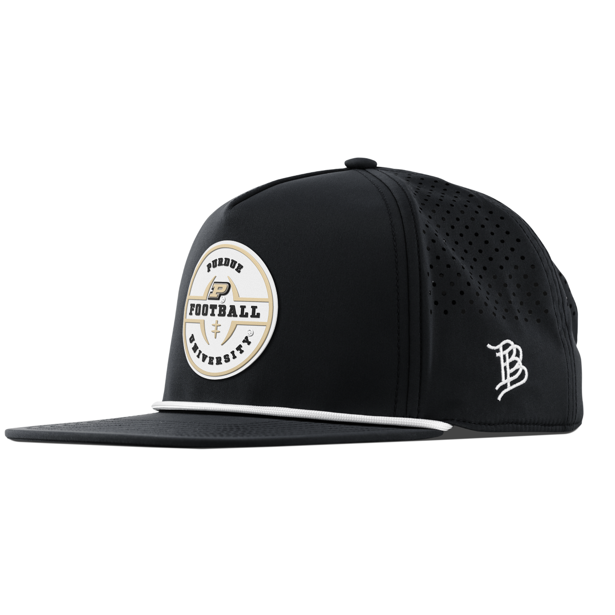 Purdue University "Purdue Football Legacy" Flat 5 Panel Rope Black