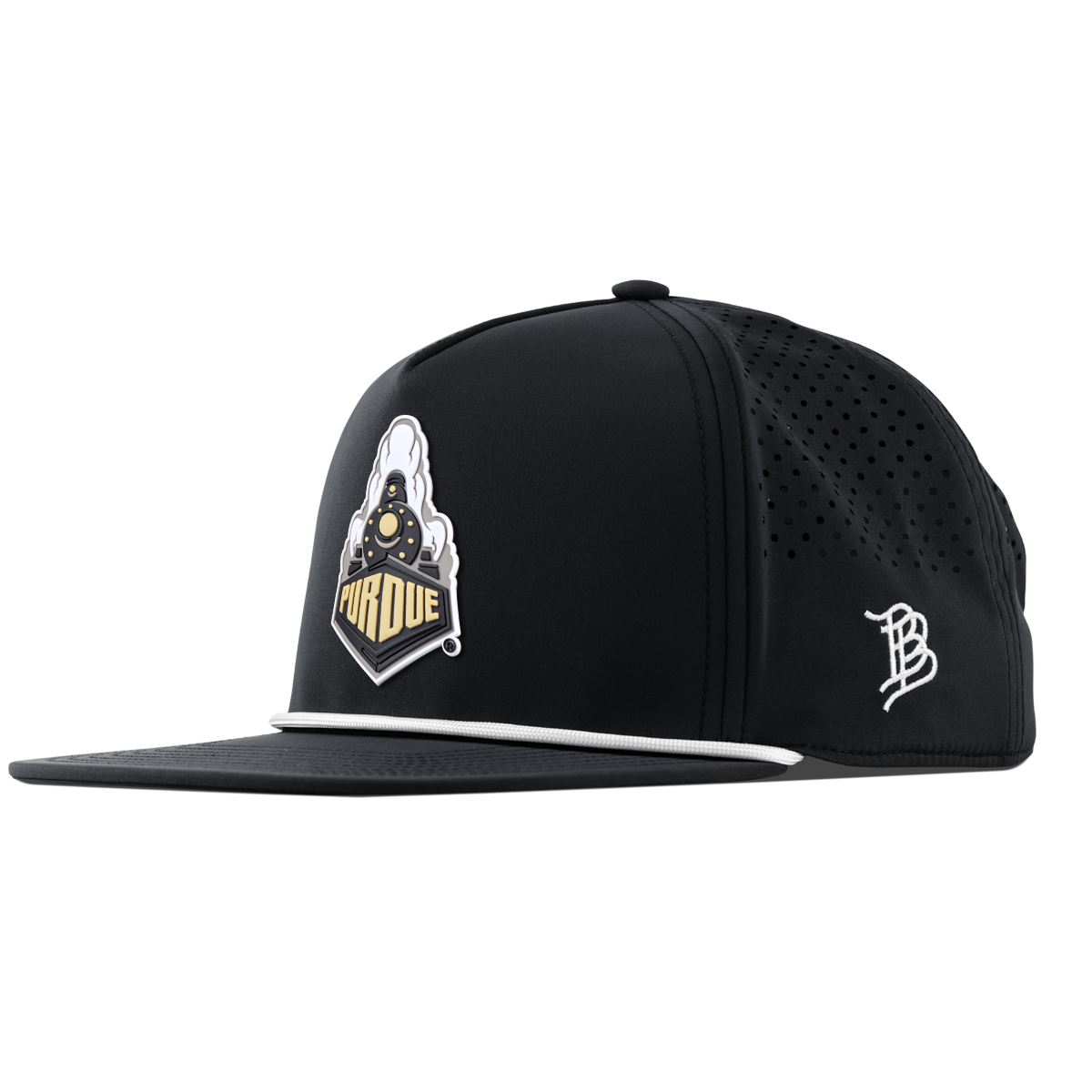 Purdue University "Purdue Team Logo" Flat 5 Panel Rope Black