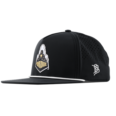 Purdue University "Purdue Team Logo" Flat 5 Panel Rope Black