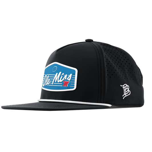 University of Mississippi "Rebel Football" Flat 5 Panel Rope Black