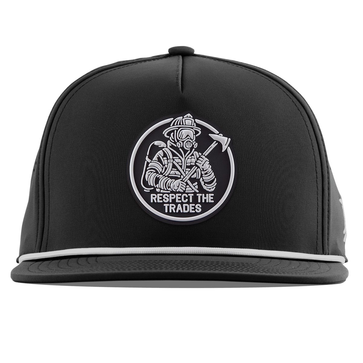 Respect The Trades Firefighter Flat 5 Panel Rope Black