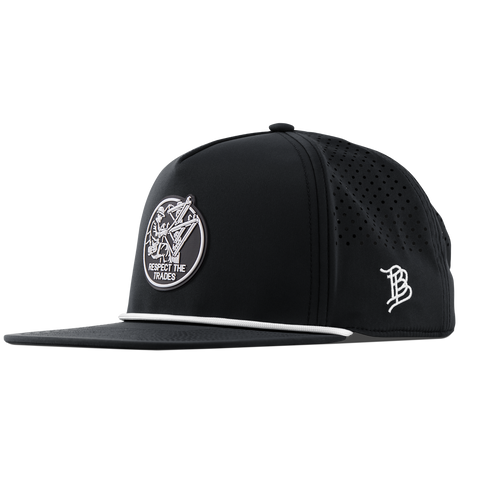 Respect The Trades Lineman Flat 5 Panel Rope Black