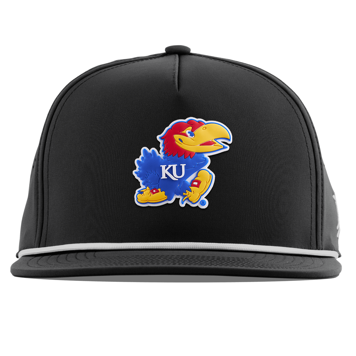 University of Kansas "Rock Chalk Jayhawk" Flat 5 Panel Rope Black