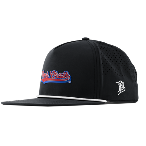 University of Kansas "KU Rock Chalk Red and Blue Script" Flat 5 Panel Rope Black