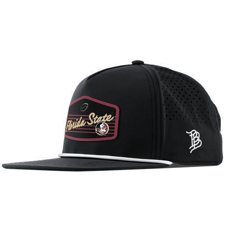 Florida State University "Seminole Football" Flat 5 Panel Rope Black