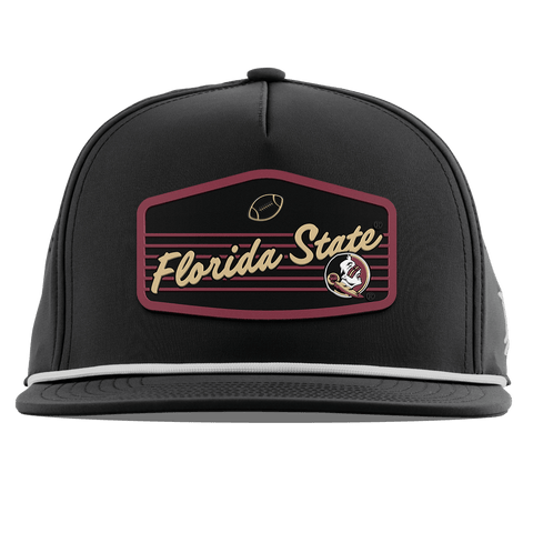 Florida State University "Seminole Football" Flat 5 Panel Rope Black