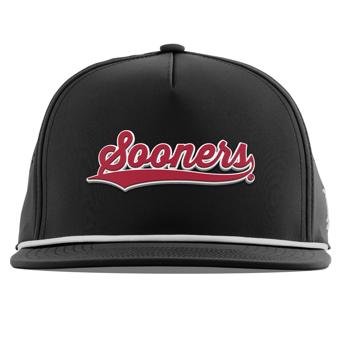 University of Oklahoma "Sooners Script" Flat 5 Panel Rope Black