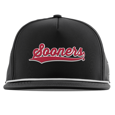 University of Oklahoma "Sooners Script" Flat 5 Panel Rope Black