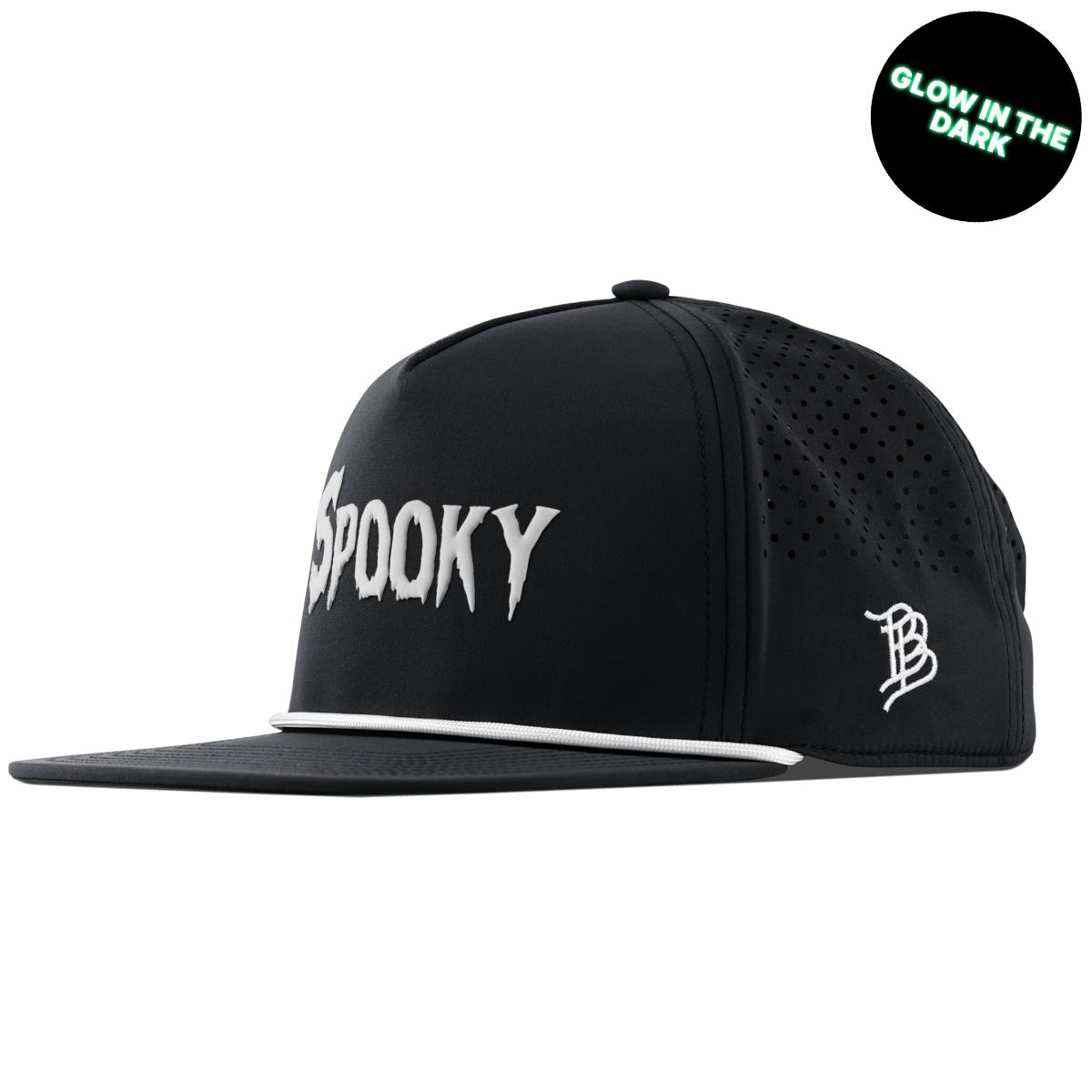 Spooky Glow Flat 5 Panel Rope Black