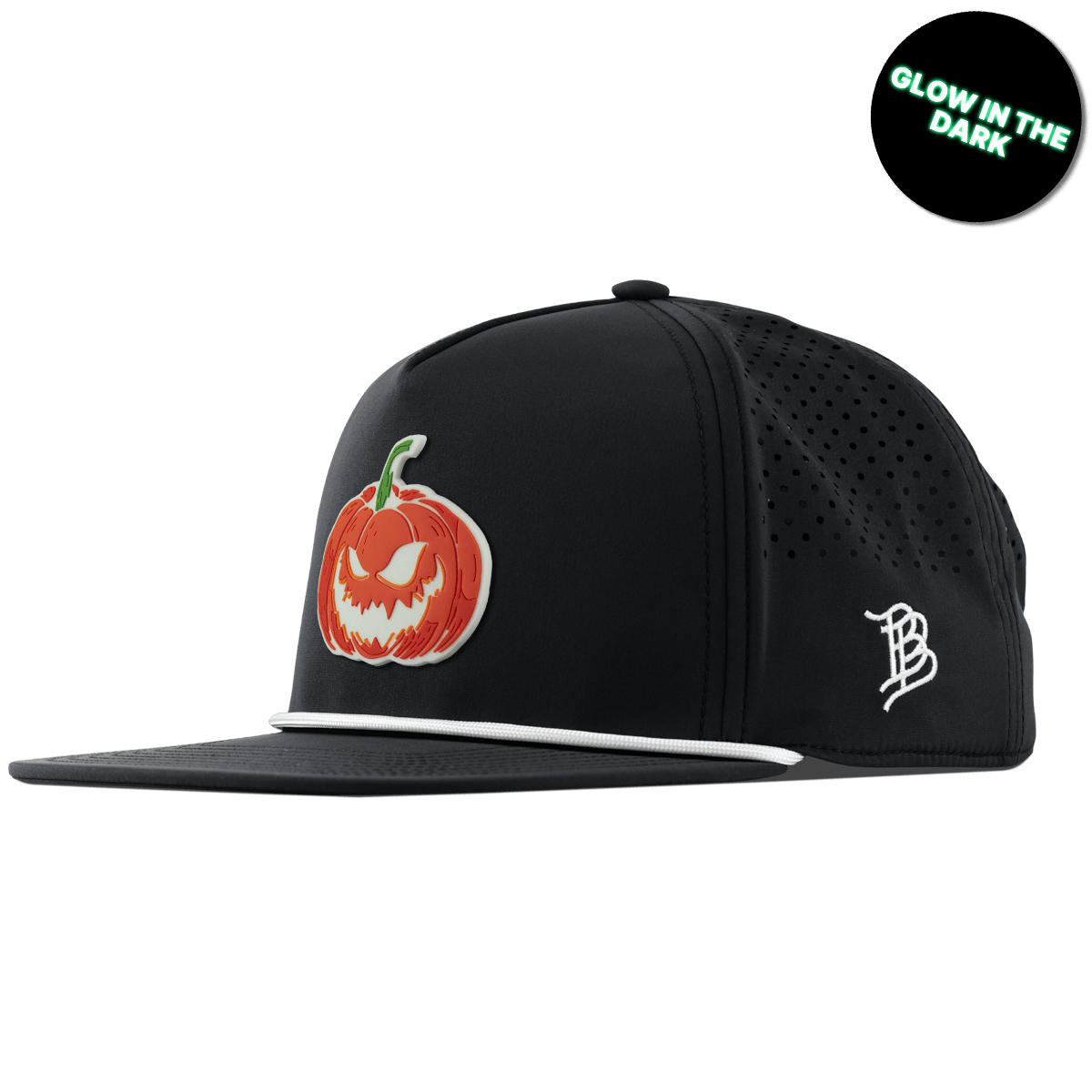 Jack-O-Lantern Glow Flat 5 Panel Rope Black