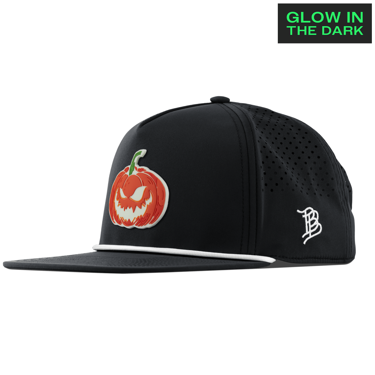 Jack-O-Lantern Glow Flat 5 Panel Rope Black