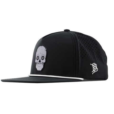 Sugar Skull PVC Flat 5 Panel Rope Black