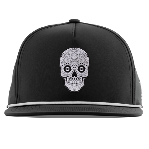 Sugar Skull PVC Flat 5 Panel Rope Black
