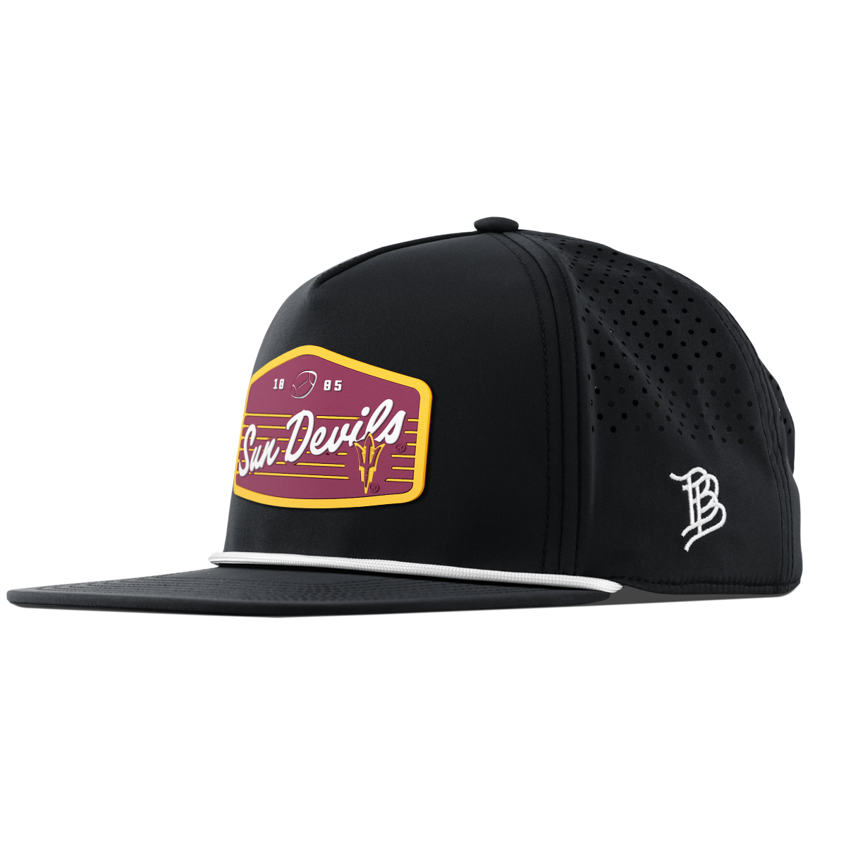 Arizona State University "Sun Devils Football" Flat 5 Panel Rope Black