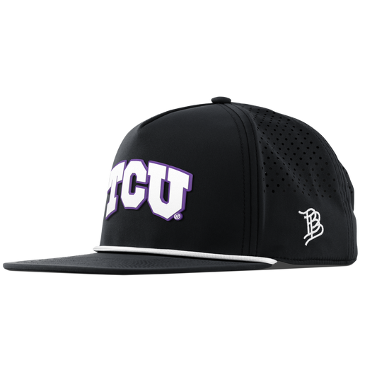 Texas Christian University "TCU Block" Flat 5 Panel Rope Black