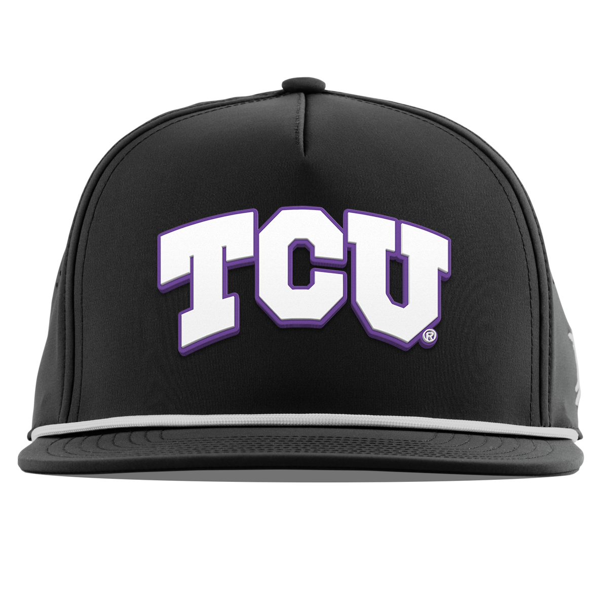 Texas Christian University "TCU Block" Flat 5 Panel Rope Black