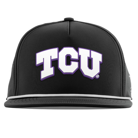 Texas Christian University "TCU Block" Flat 5 Panel Rope Black