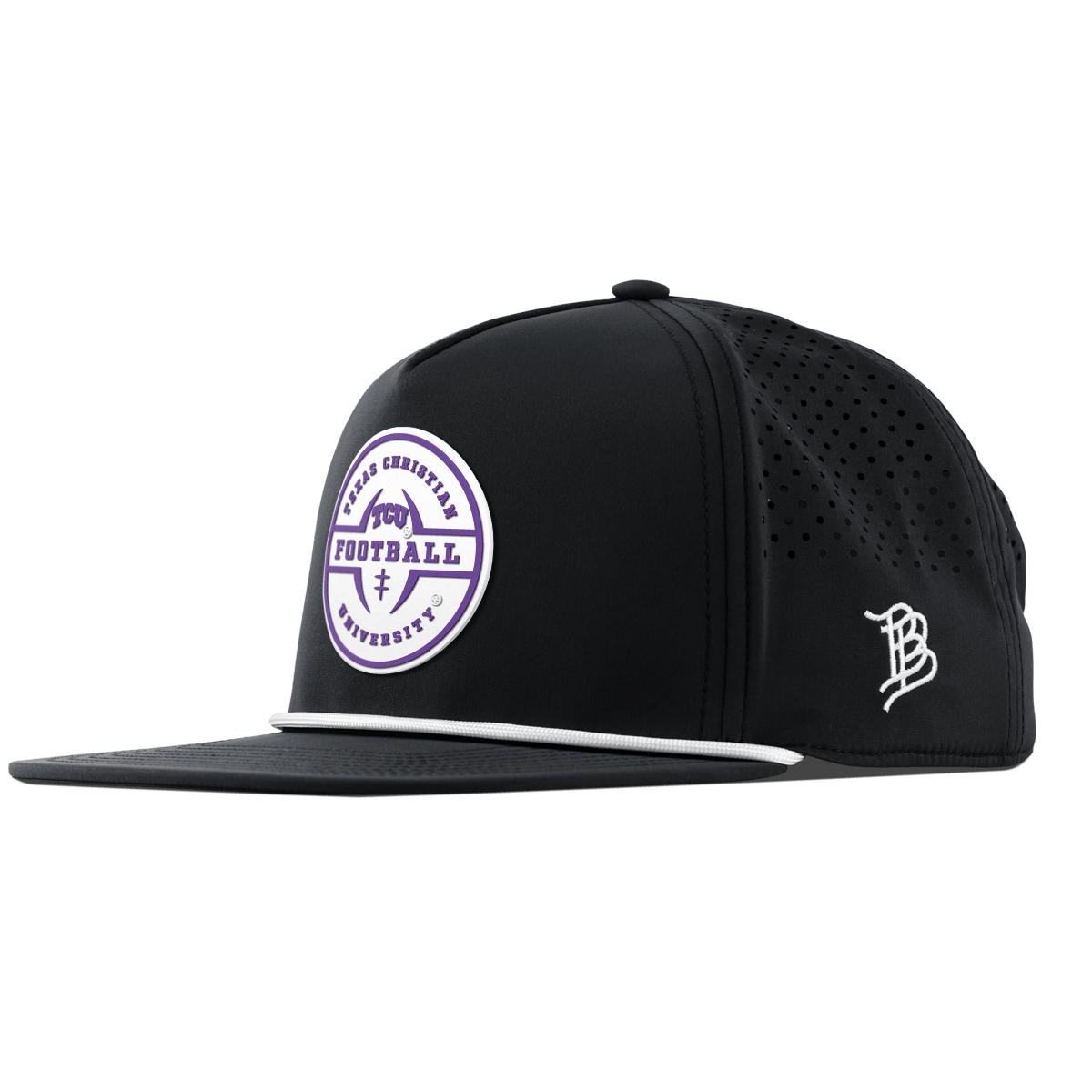 Texas Christian University "TCU Football Legacy" Flat 5 Panel Rope Black
