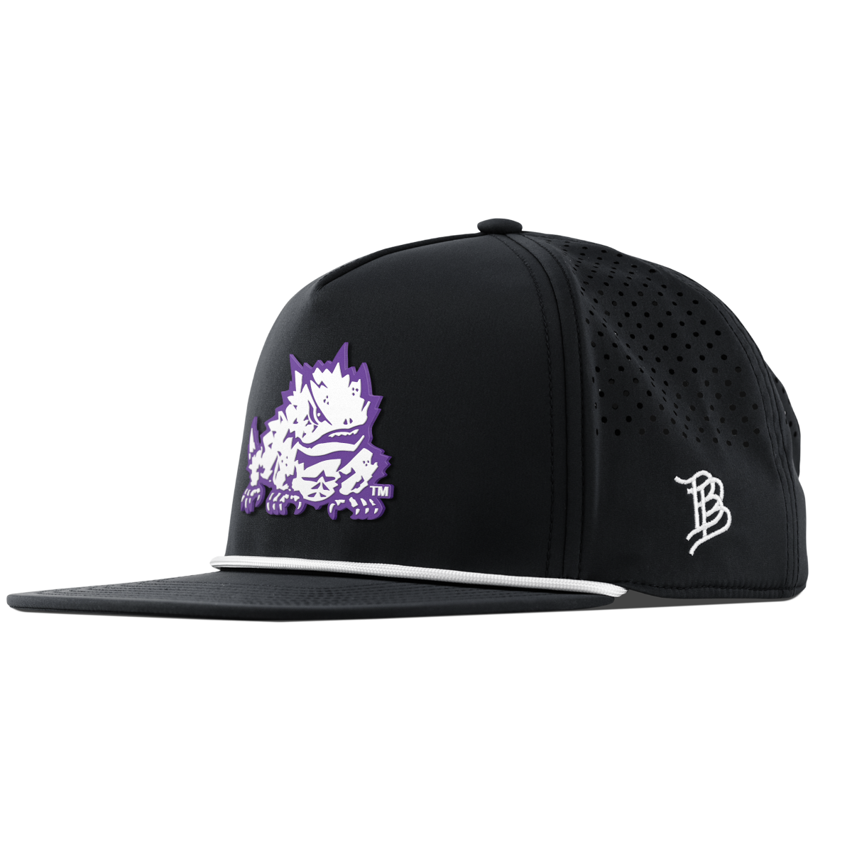 Texas Christian University "TCU Team Logo" Flat 5 Panel Rope Black
