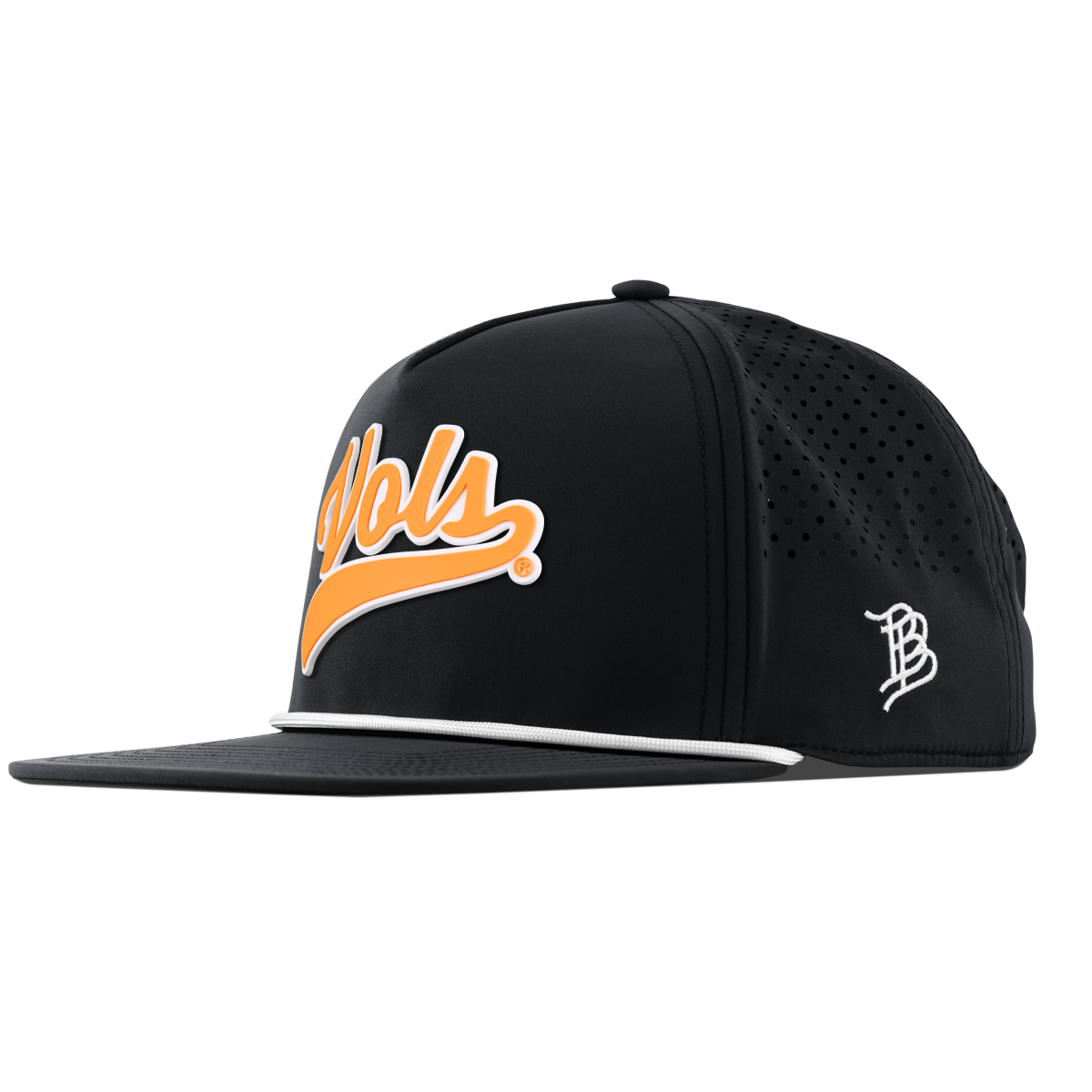 University of Tennessee "Tennessee Vols Script" Flat 5 Panel Rope Black