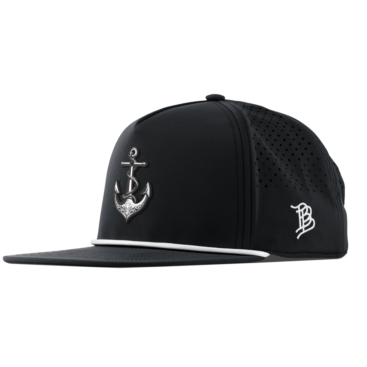 The Deeps Anchor Flat 5 Panel Rope Black