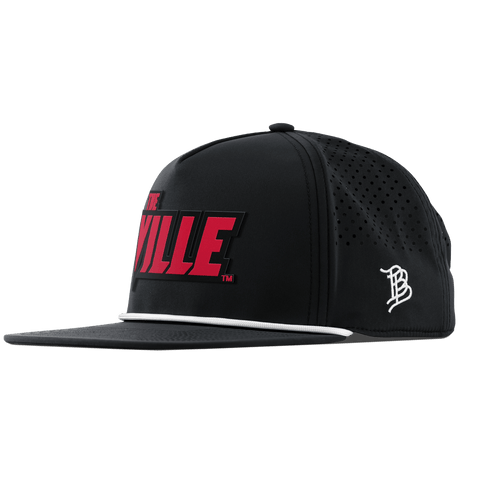 University of Louisville "The Ville Block" Flat 5 Panel Rope Black