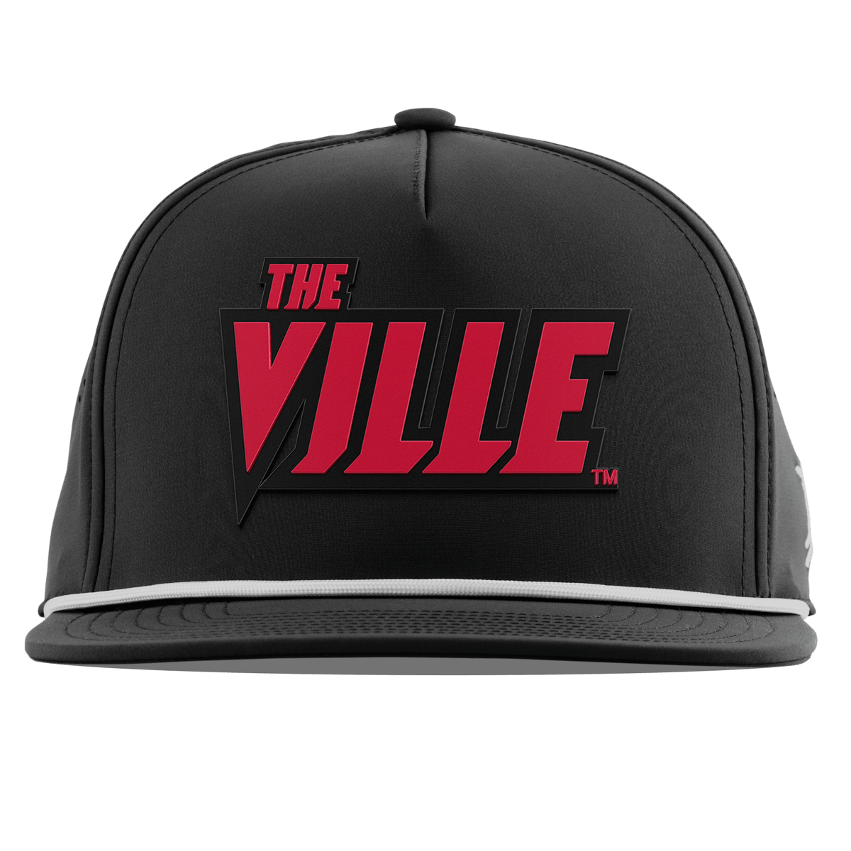 University of Louisville "The Ville Block" Flat 5 Panel Rope Black