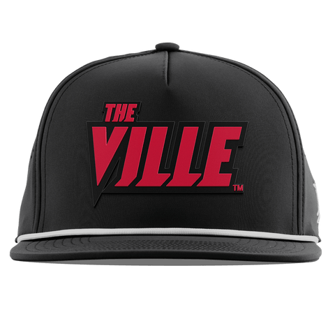University of Louisville "The Ville Block" Flat 5 Panel Rope Black