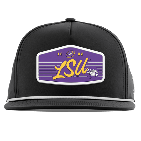 Louisiana State University "Tigers Football" Flat 5 Panel Rope Black