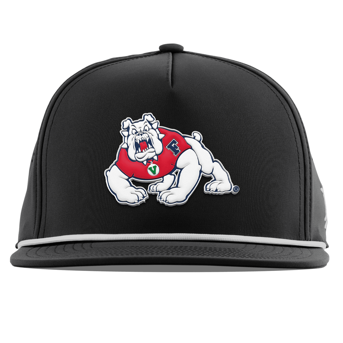 Fresno State University "TimeOut The Bulldog" Flat 5 Panel Rope Black