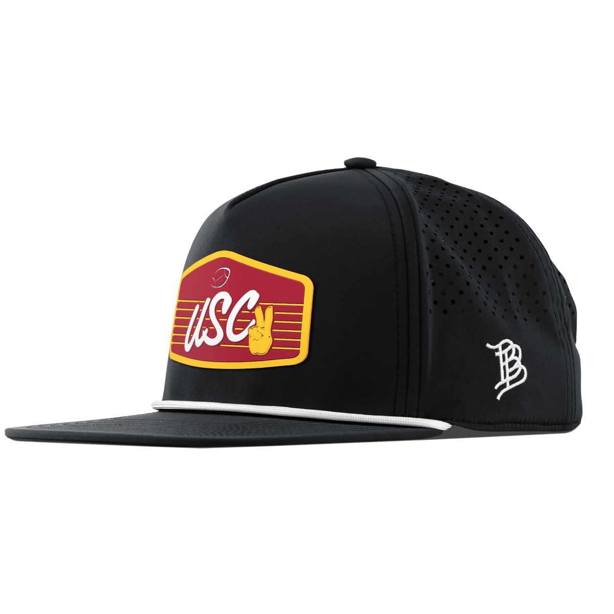 University of Southern California "Trojans Football" Flat 5 Panel Rope Black