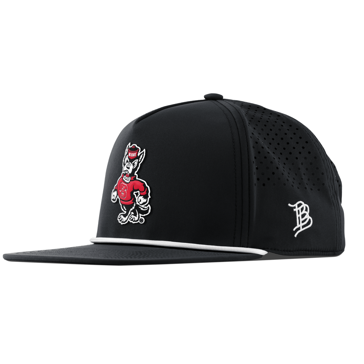 North Carolina State "Tuffy The Wolf" Flat 5 Panel Rope Black